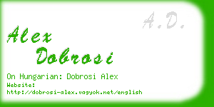 alex dobrosi business card